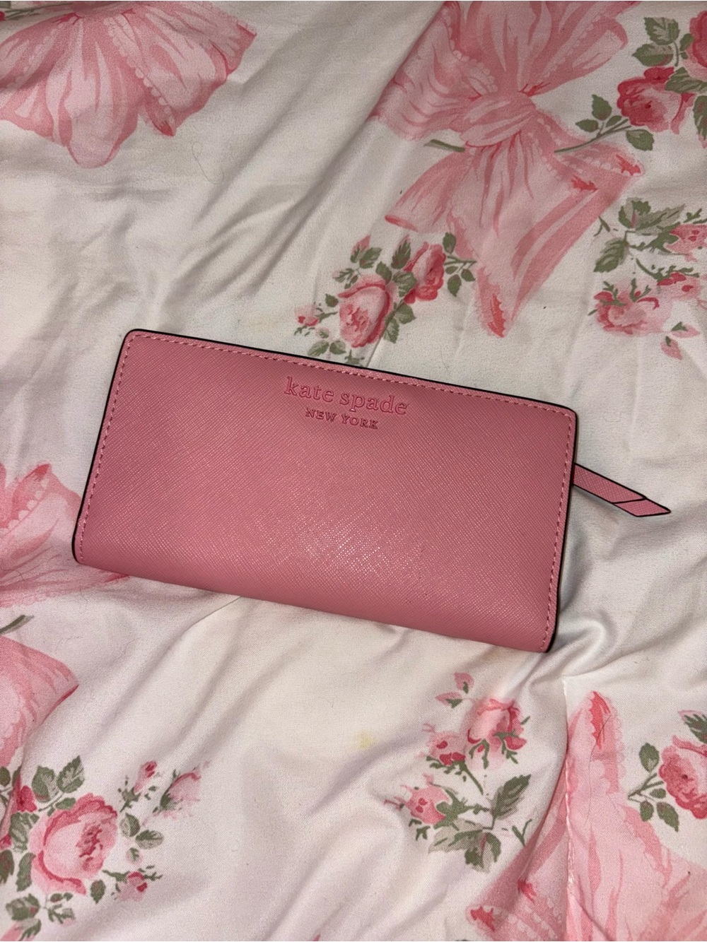 kate spade Pink Cameron Large Slim Zip Around Wallet
